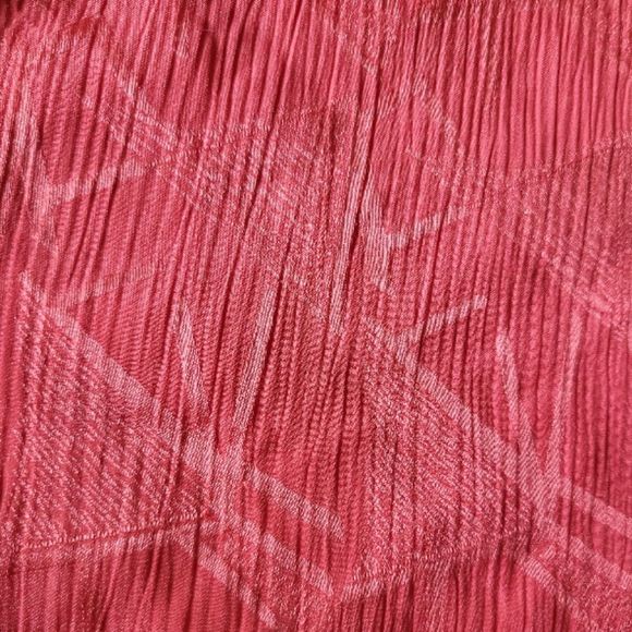 Yves St. Clair Red‎ Jacquard Geometric Button Up Blouse Vintage Size 12 - Picture 11 of 11